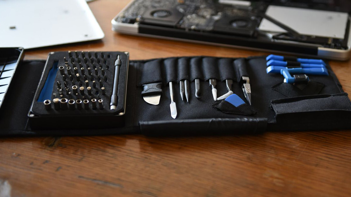 Pro Tech toolkit used for a MacBook repair.